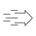 Speed arrow motion line icon design