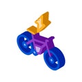 Speed Bike Isometric Icon Vector Illustration