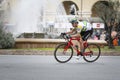 Speed bike professional competition, giro d`italia Royalty Free Stock Photo