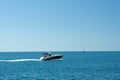 Speed-boat in blue sea