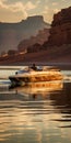 Sailor Jerry\'s Desertwave: Speedboat On Colorado River At Twilight