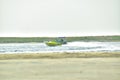 Speed ??boat driving at Ancol Beach, Jakarta August 9, 2023