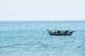 Speed boat floating blue sea