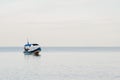 Speed boat for island hoping activities moored Royalty Free Stock Photo