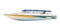 Speed boat isolated Royalty Free Stock Photo