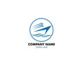 Speed boat logo design template, Sea boat logo design concept Royalty Free Stock Photo