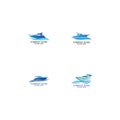 Speed Boat Logo, Logo collection set, Concept design, Symbol, Icon Royalty Free Stock Photo