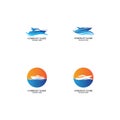 Speed Boat Logo, Logo collection set, Concept design, Symbol, Icon Royalty Free Stock Photo