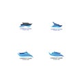 Speed Boat Logo, Logo collection set, Concept design, Symbol, Icon Royalty Free Stock Photo