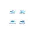 Speed Boat Logo, Logo collection set, Concept design, Symbol, Icon Royalty Free Stock Photo