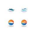 Speed Boat Logo, Logo collection set, Concept design, Symbol, Icon Royalty Free Stock Photo