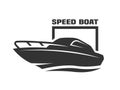 Speed boat logo. Royalty Free Stock Photo