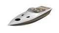 Speed boat, vessel, yacht isolated on white background Royalty Free Stock Photo
