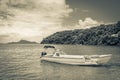 Boats ships Boat Praia de Palmas beach Ilha Grande Brazil Royalty Free Stock Photo