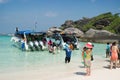 Speed boats are used to transport the purists, Thailand Royalty Free Stock Photo