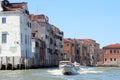 Speed boats on a Venice Waterway Canal Royalty Free Stock Photo