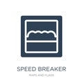 speed breaker icon in trendy design style. speed breaker icon isolated on white background. speed breaker vector icon simple and