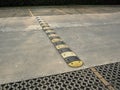 Speed bump on a concrete road