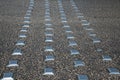 Speed bump lines on a road