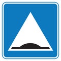 Speed bump road sign