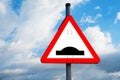 Speed bump sign Royalty Free Stock Photo