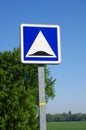 Speed bump sign in France, Europe Royalty Free Stock Photo