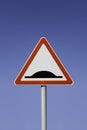 Speed bump (sleeping policeman) traffic sign Royalty Free Stock Photo