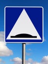 Speed bump traffic sign Royalty Free Stock Photo