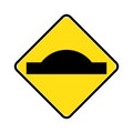 speed bump traffic sign icon