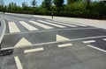 Speed bumps and road markings at Zebra Crossing point