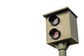 Speed camera isolated white background Royalty Free Stock Photo