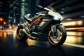 Speed concept Motorcycle on the road with motion blur background