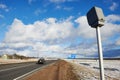 Speed control radar camera Royalty Free Stock Photo