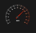 Speed Counter or Speedometer Dashboard Car with Pointer. Vector Royalty Free Stock Photo