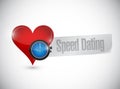 speed dating heart watch sign concept