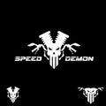 Speed Demon vector symbol motorsport theme Royalty Free Stock Photo