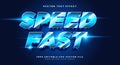 Speed Fast 3d editable text effect Template Royalty Free Stock Photo