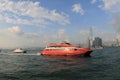 the speed ferry,  Hong Kong Macao ferry boat 18 Dept 2011 Royalty Free Stock Photo