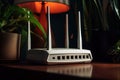 speed 5g internet white wifi router in the house Generative AI