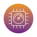 Speed gauge block style icon Royalty Free Stock Photo