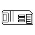 Speed gigabyte memory icon outline vector. Solid focus state