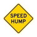 Speed hump road sign