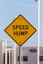 Speed Hump Sign Royalty Free Stock Photo