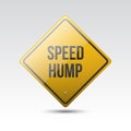 speed hump sign. Vector illustration decorative design Royalty Free Stock Photo