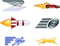 Speed Icon Set Series Design Elements Royalty Free Stock Photo