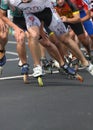 Speed inline Skating abstract of skates and skater