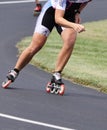 Speed inline Skating abstract of skates and skater