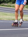 Speed inline Skating abstract of skates and skater