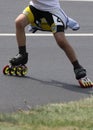 Speed inline Skating abstract of skates and skater