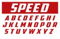 Speed Race Font letters Logo